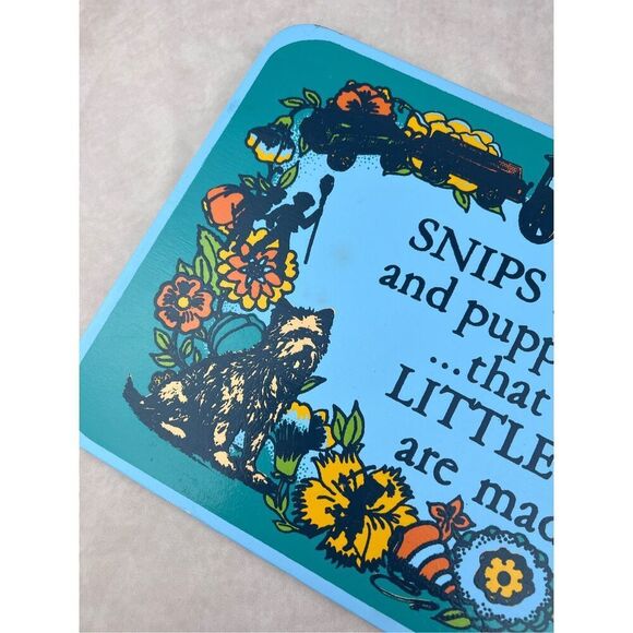 Vintage 1970s Little Boys Nursery Snips & Snails Artwork - Picture 7 of 9